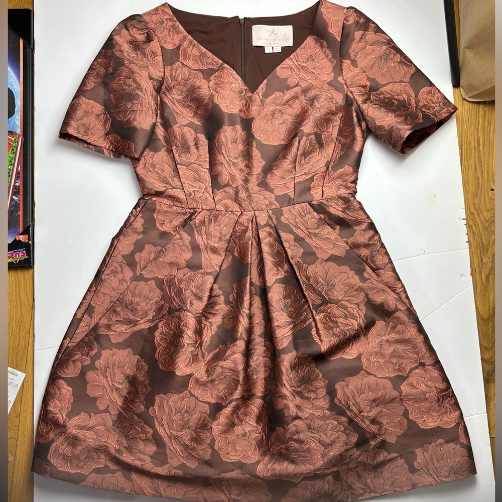 Cal Meets Glam Ingrid Jacquard fit flare Dress